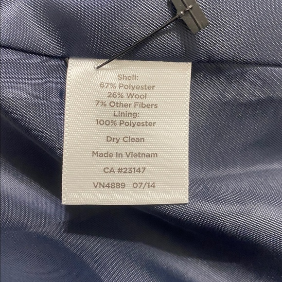 Talbots Women's Tartan wool Blazer - Navy and Green - Picture 6 of 7